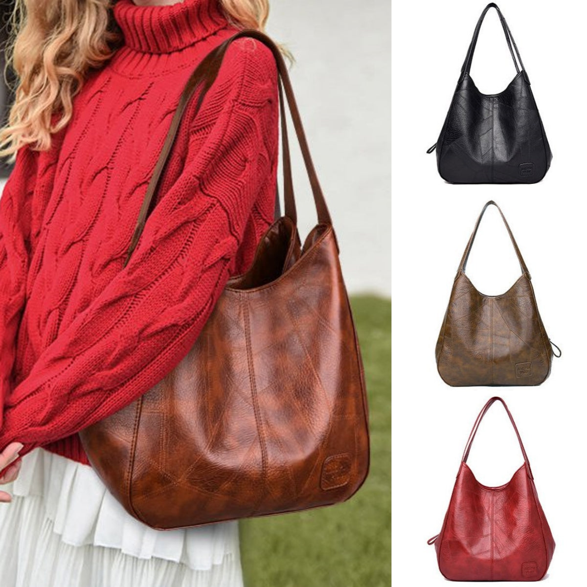 💖👜💖Jemná kožená taška cez rameno, nový štýl, veľká kapacita, vhodná