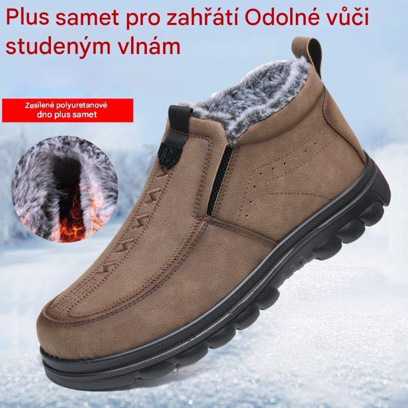 【39-47】❄️👞 Pánske zimné teplé topánky, vhodné na každodenné nosenie, s okrúhlou špičkou, teplé a pohodlné.