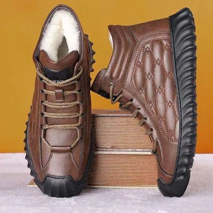 【39-44】 Bawełniane aksamitne buty zimowe, buty z prawdziwej skóry bydlęcej, bawełniane, męskie ciepłe, pogrubione wełniane śniegowce.