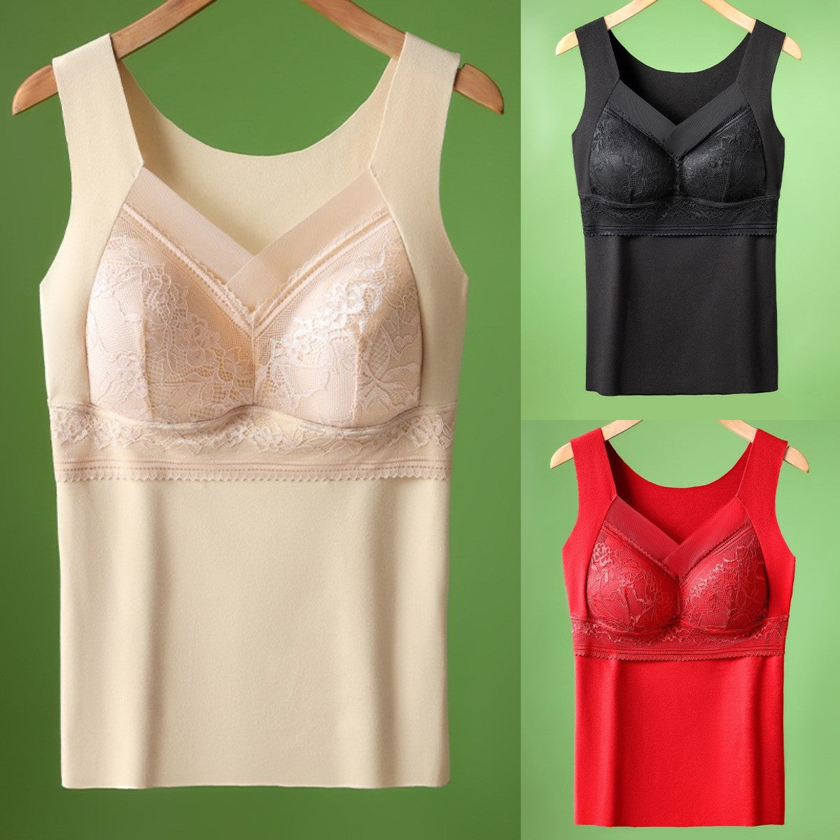 🔥【3 piezas】❤️【40-100 kg】Ropa interior de encaje de terciopelo de ganso de otoño e invierno, espalda hermosa, accesorios para fruncir el pecho, prevención de la flacidez del pecho✅【Recomendación del médico】