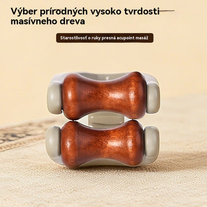 🌿 Masážny prístroj na prsty z masívneho dreva: Valčeky z prírodného dreva pomáhajú odblokovať kĺbové meridiány a zmierniť únavu rúk. 🌿