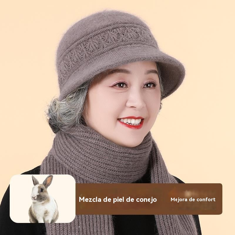 🧶Czapka + Szalik🧶 Ciepły zimowy towarzysz: wygodna dzianinowa wełniana czapka