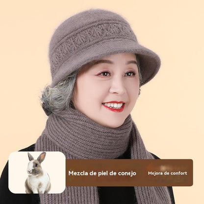 🧶Czapka + Szalik🧶 Ciepły zimowy towarzysz: wygodna dzianinowa wełniana czapka