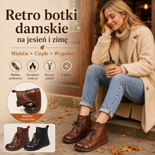 🔥✨【Rozmiary 35-40】🌷👢Przedsprzedaż wczesną jesienią🎉 Damskie buty retro wykonane z miękkiej skóry-4357587