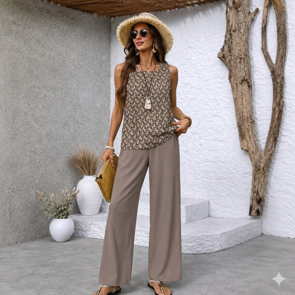 【S-3XL】VERDALISSE | Komplet 2-częściowy Fresh Breeze | Lekki i elegancki, wielokolorowy komplet letni