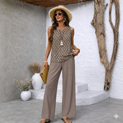 【S-3XL】VERDALISSE | Komplet 2-częściowy Fresh Breeze | Lekki i elegancki, wielokolorowy komplet letni