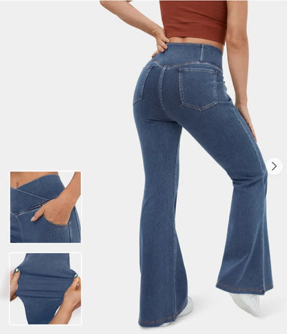 👖Sleva 50 % na omezenou dobu【XS-4XL】✨ Džíny s vysokým pasem a elastickým materiálem, přiléhavé, tvarující postavu, pohodlné a prodyšné