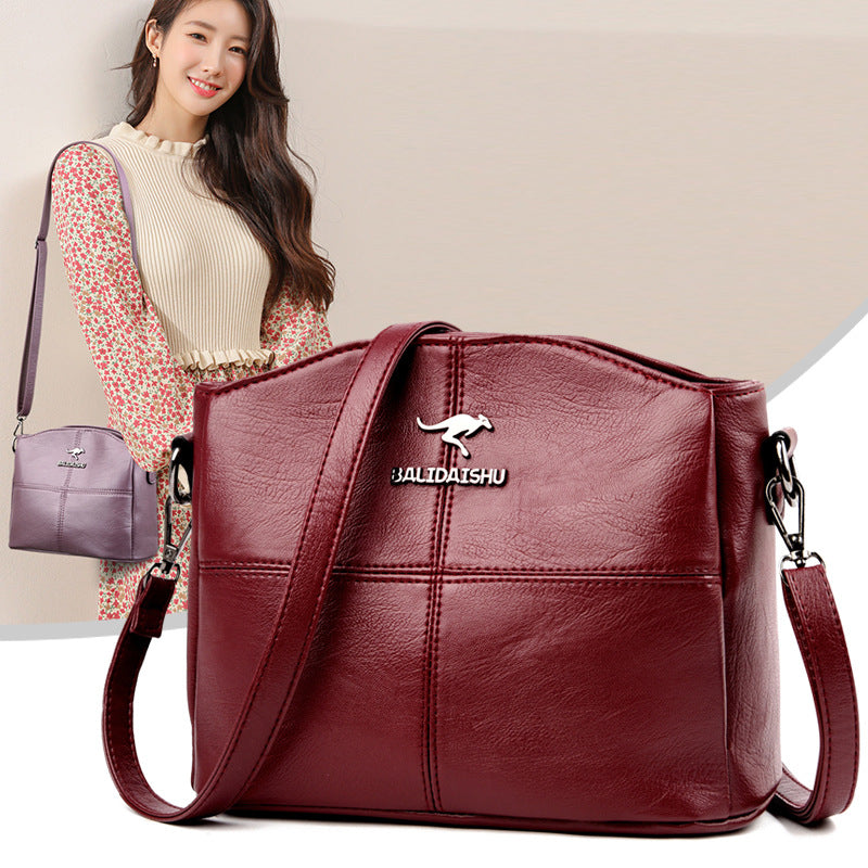 🔥👜👜Nowa, ręcznie robiona torebka na ramię z prawdziwej skóry w stylu vintage