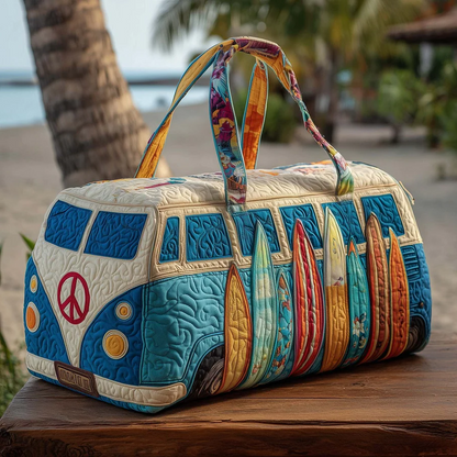 👜💐【(16x8x8) palců】Polstrovaná cestovní taška Hippie Van