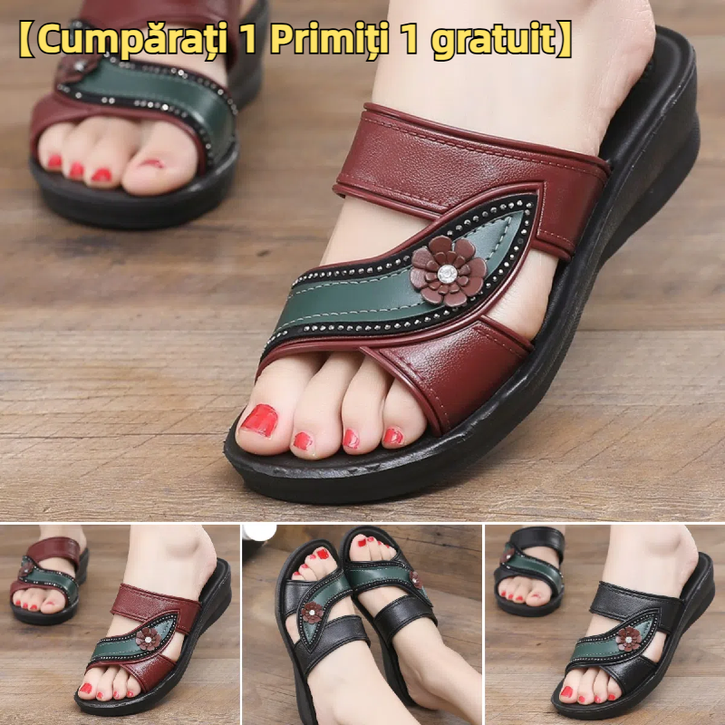 【36-40】Papuci papuci antiderapanti confortabili de vara pentru femei. Se potrivește piciorului elegant și confortabil.