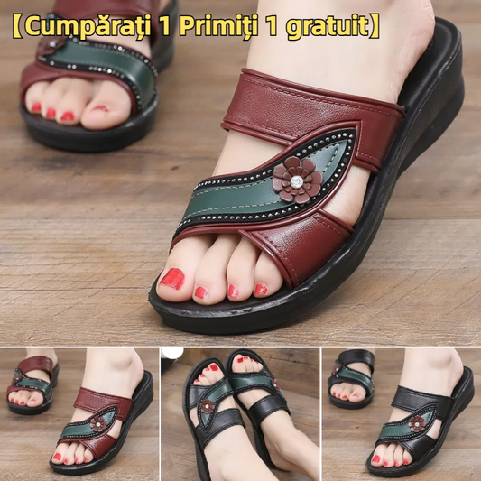 【36-40】Papuci papuci antiderapanti confortabili de vara pentru femei. Se potrivește piciorului elegant și confortabil.