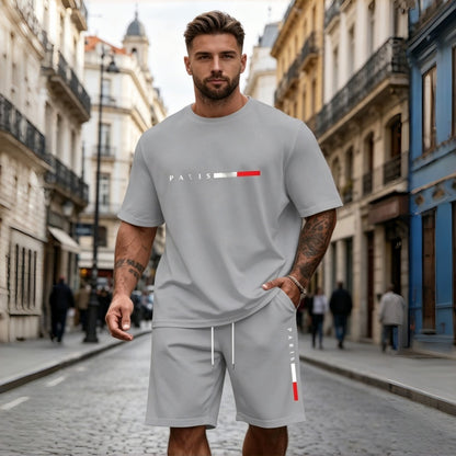 🔥👌【S-5XL】Dwuczęściowy letni zestaw sportowy dla mężczyzn: idealny do noszenia na co dzień i do swobodnego relaksu w domu✅Płatność przy odbiorze