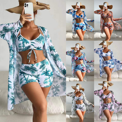 👙【S-XL】 Noul costum de baie din trei piese de modă nouă, mai multe culori disponibile