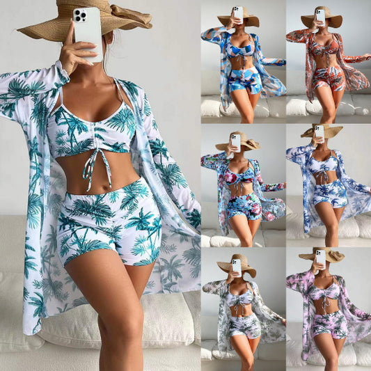 👙【S-XL】 Noul costum de baie din trei piese de modă nouă, mai multe culori disponibile