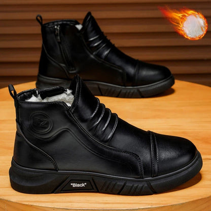 🔥🔥 【39-44】Pánske stredne vysoké snehové čižmy z pravej kože s teplou podšívkou