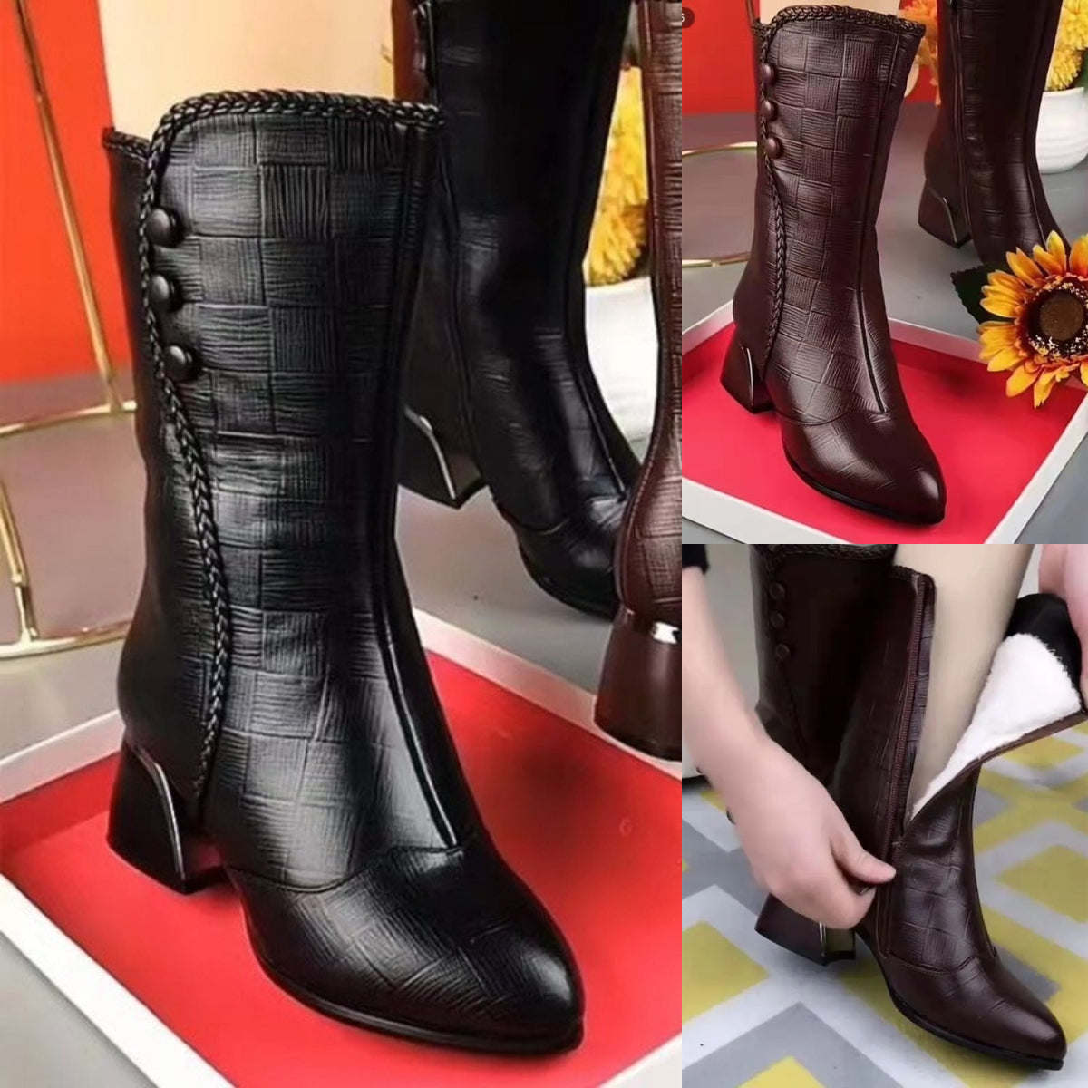 🍂【35-40】2024 nowe jesienne i zimowe buty ze skóry kaszmirowej