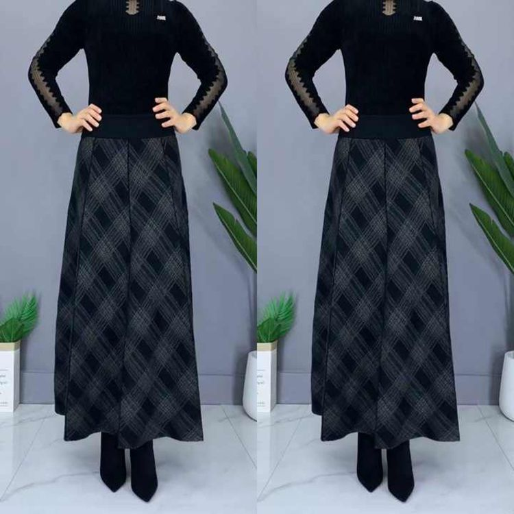 👗🎀【S-4XL】Teplá midi sukňa na jeseň a zimu