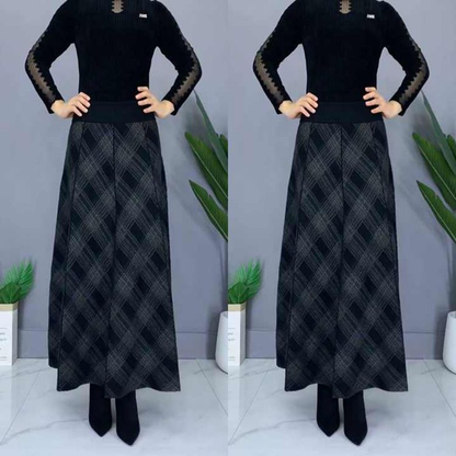 👗🎀【S-4XL】Teplá midi sukňa na jeseň a zimu