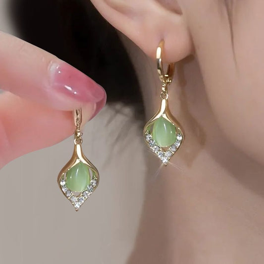 🔥50% de descuento🥰【Compra 2 y llévate 2 gratis】Elegantes pendientes de ópalo【Lágrimas de Ángel】