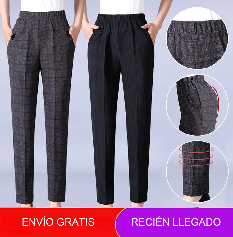 🔥Compre 1 y obtenga 1 gratis🔥【45-90 KG】 Nuevos pantalones casuales rectos de felpa para mujer de otoño e invierno, cintura alta