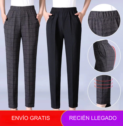 🔥Compre 1 y obtenga 1 gratis🔥【45-90 KG】 Nuevos pantalones casuales rectos de felpa para mujer de otoño e invierno, cintura alta