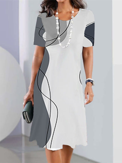 【Kupte 1 a dostanete 1 zdarma】👗【XS-5XL】Jaro/léto, nejprodávanější sexy květinové šaty s kulatým výstřihem
