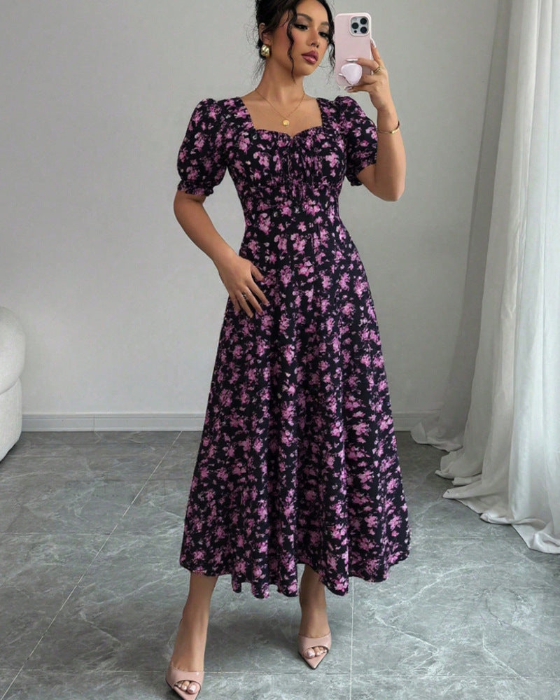 👗Ostatni dzień promocji -50%! 【S-2XL】Letnia elegancka sukienka w kwiaty, przewiewna i wygodna, łatwa do stylizacji, wysmuklająca sylwetkę.