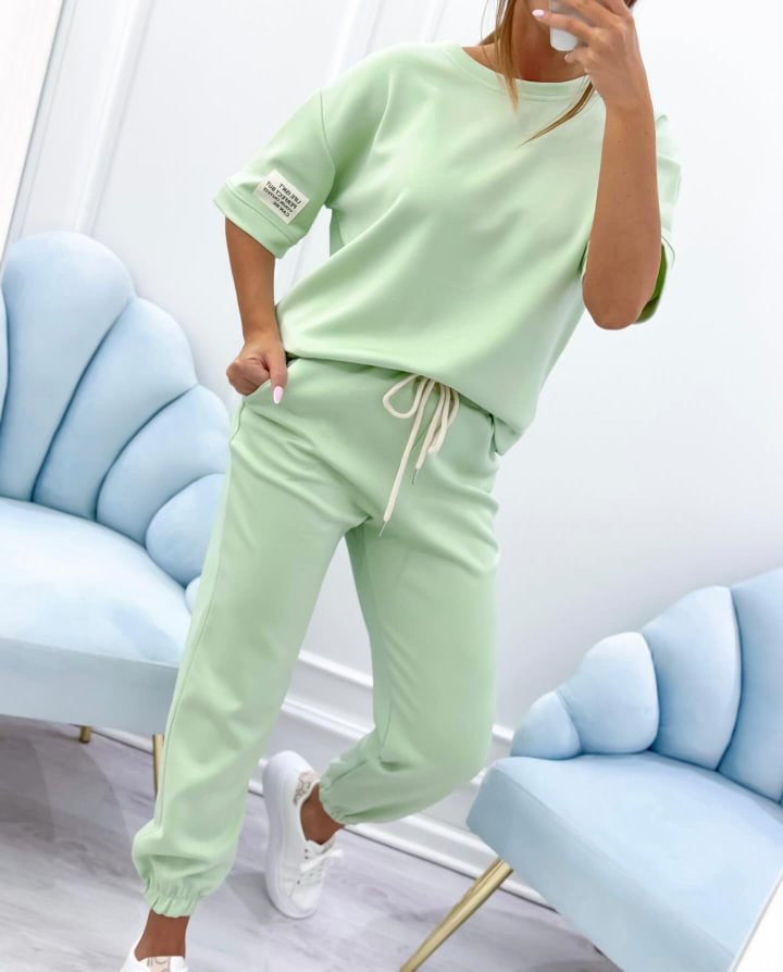 ✨【S-5XL】 Damski zestaw casualowy z jednolitym topem i spodniami