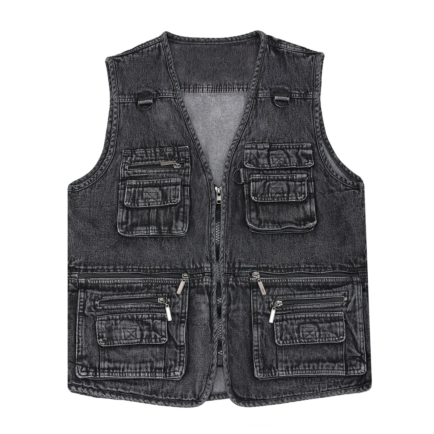 🔥Cumpărați 1 obțineți 1 gratuit【XL-7XL】2025 Vestă din denim cu multe buzunare pentru bărbați