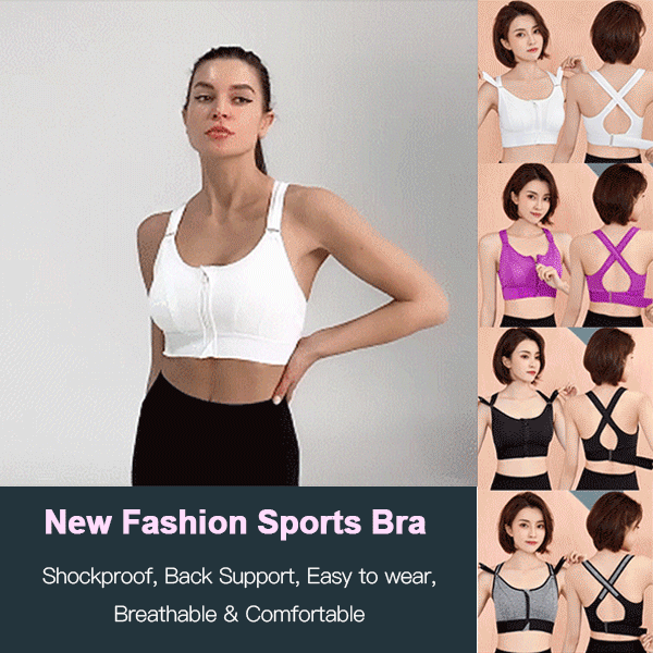 🔥🛍️ Nastaviteľná športová podprsenka so zipsom, nárazuvzdorná, priedušná športová podprsenka bez kostíc 