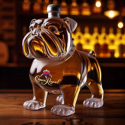🧊🥃Zábavná fľaša whisky v tvare francúzskeho buldočka｜Originálny darček a štýlová barová dekorácia