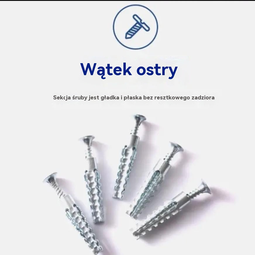 【300 szt.】🔩 Superwytrzymały metalowy kołek rozporowy z ząbkami do solidnych mocowań na każdej ścianie