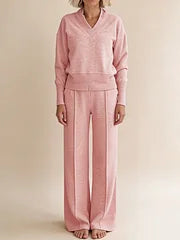 🥰【M-5XL】Komplet garniturowy damski 2026 | Dwuczęściowy komplet z dzianiny z długim rękawem✨