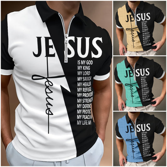 🔥👕【S-5XL】Nowa męska sportowa koszulka polo zapinana na zamek