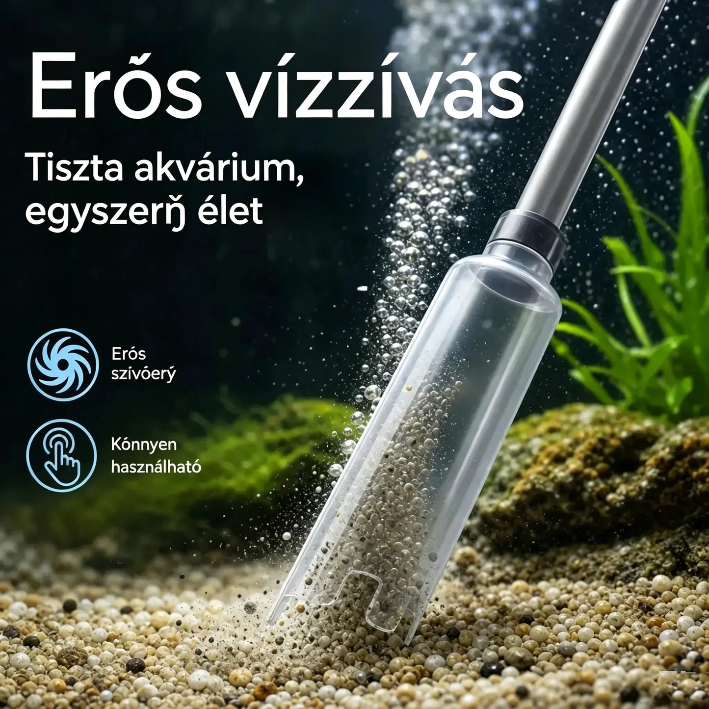 🐠Elektrický čistič štrku do akvárií – napájaný z batérie, s nastaviteľnou dĺžkou trubice a ľahko sa čistí – ideálny pre všetky akvária 🧹🐟