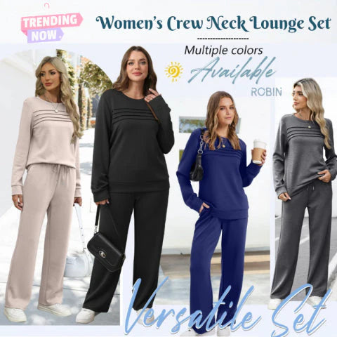 🔥【S-5XL】💖Divatos női sportos szett mindennapokra, kiváló minőségű pamut hosszú ujjú felső + nadrág - E ✅️Utánvét