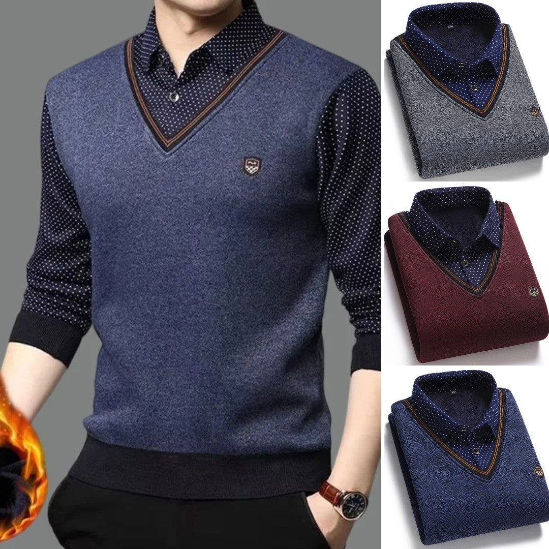 🔥👔 [M-4XL] Pánska košeľa z džerseja a zamatu na zahriatie a udržanie tepla 