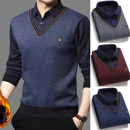 🔥👔 [M-4XL] Pánska košeľa z džerseja a zamatu na zahriatie a udržanie tepla 
