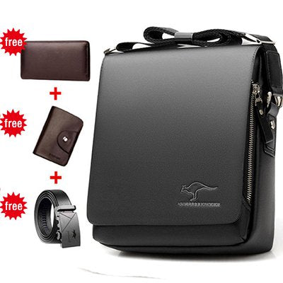 🔥【Oferta ograniczona czasowo】🔥Kup jeden, a trzy dostaniesz gratis – męska torba biznesowa na ramię【Torba na ramię + portfel + etui na karty + pasek męski】