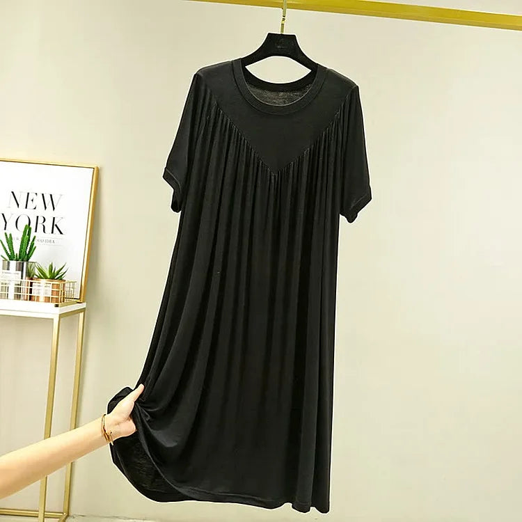 【Compra uno y llévate otro gratis】 [S-4XL] [40-180 kg] Vestido pijama de manga corta, suave y cómodo.