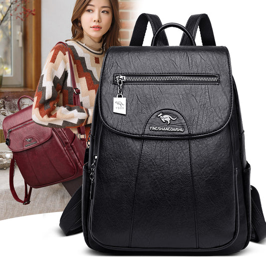 👜🎒【Časovo obmedzená zľava】Dámsky retro cestovný batoh z mäkkej kože 