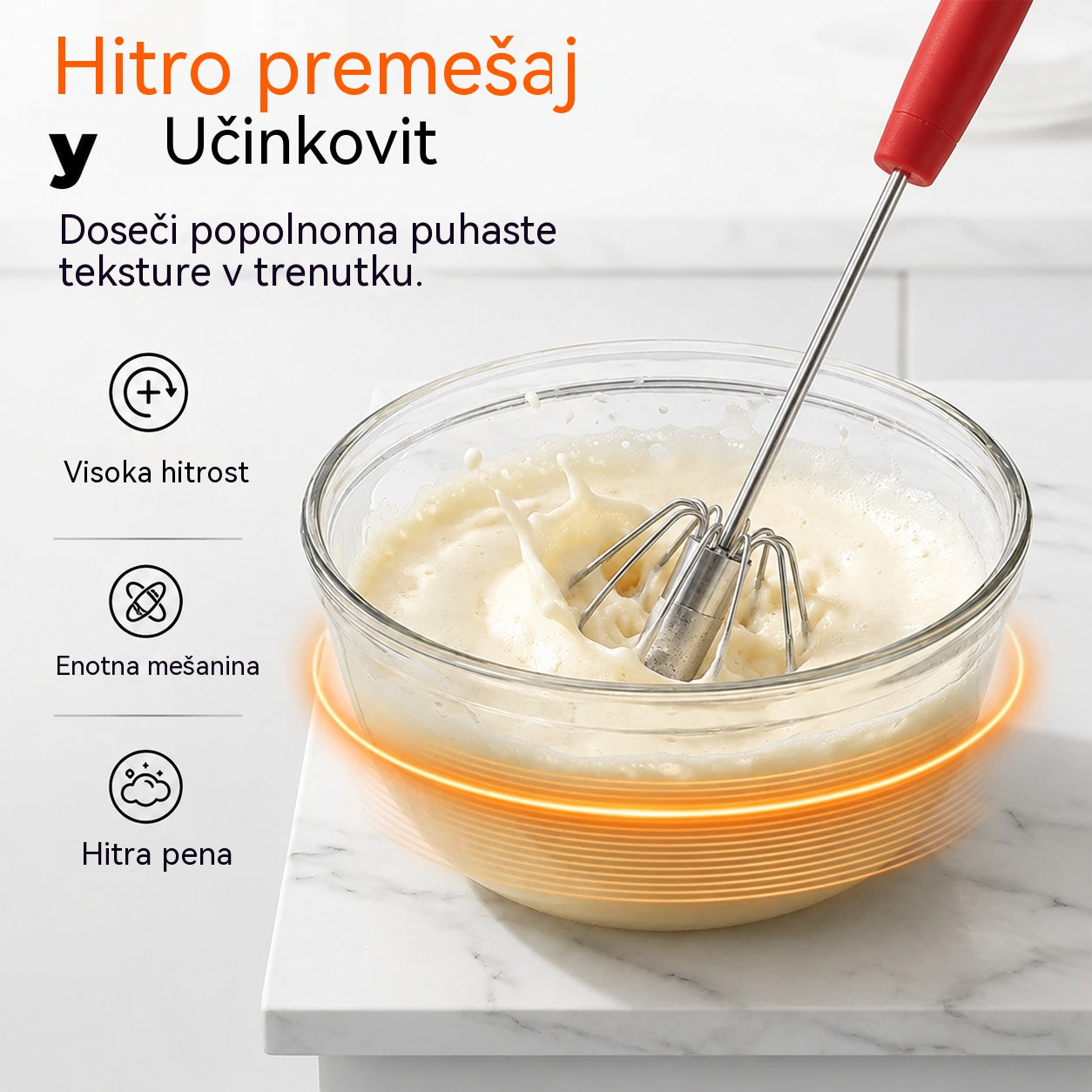 🥳Kupite 1, dobite 1 gratis💪 50 % popusta! Polavtomatska ročna metlica za jajca: pritisnite in zavrtite – elektrika ni potrebna. Stepe jajca in smetano v nekaj sekundah. Prijazno do vaših zapestij! ✨🧁
