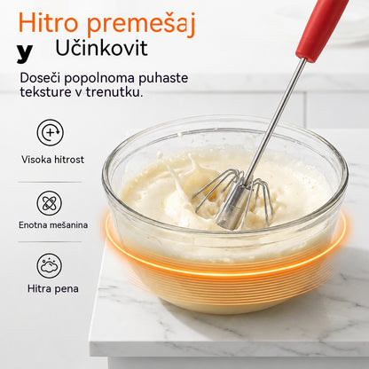 🥳Kupite 1, dobite 1 gratis💪 50 % popusta! Polavtomatska ročna metlica za jajca: pritisnite in zavrtite – elektrika ni potrebna. Stepe jajca in smetano v nekaj sekundah. Prijazno do vaših zapestij! ✨🧁
