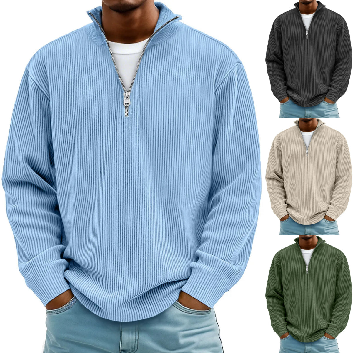 ⌛🔥【S-5XL】Jesień/Zima Nowa męska bluza ze stójką