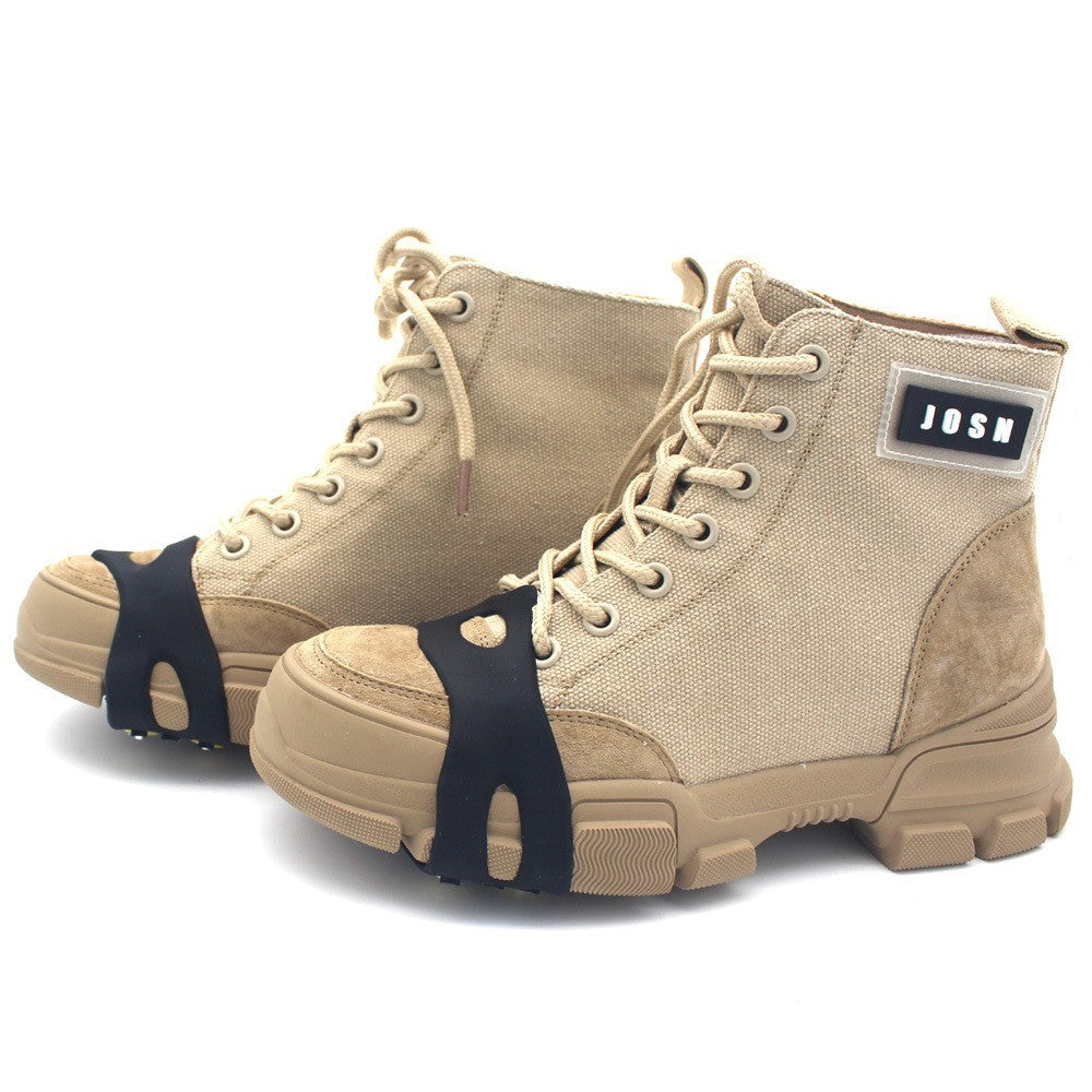 👴🚶🏔️❄️Kup 2, otrzymaj 2 gratis🔥Niewidoczne, 5-zębowe, antypoślizgowe pętle do raków, raki do użytku na zewnątrz, odpowiednie do wędrówek po śniegu, wspinaczki górskiej, wspinaczki skałkowej i zimowych powierzchni lodowych, niezbędne dla osób starszych.