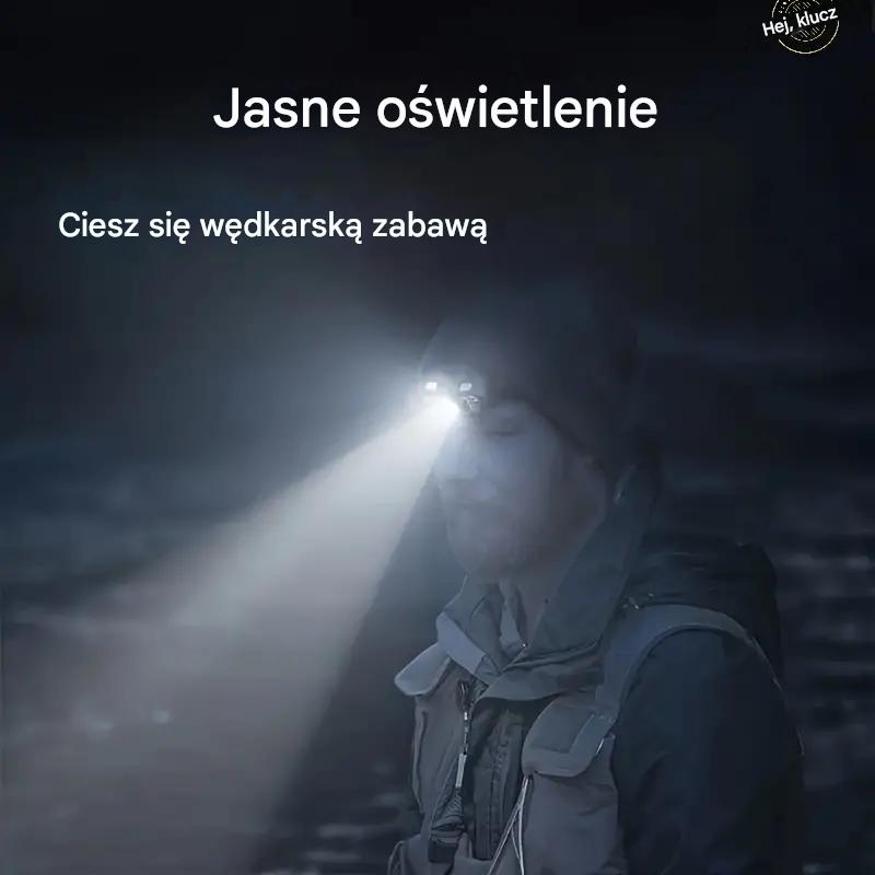 💡🌟【Kup 1, a otrzymasz 1 gratis】🔥🔥Inteligentna lampa indukcyjna o długim czasie pracy baterii, montowana na głowie, nocna latarka wędkarska