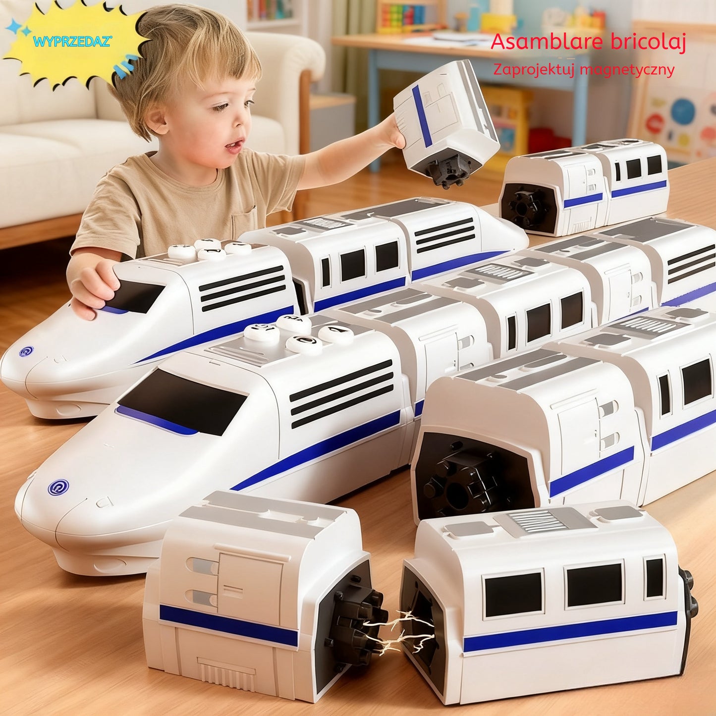 🚆【50% zniżki ograniczonej czasowo】Bestsellerowa elektryczna zabawka – symulator szybkiego pociągu, mały pociąg