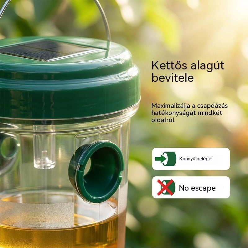 🐝☀️ Napelemes darázscsapda teraszra és kertbe 🔋🌿 – hatékony, újratölthető és időjárásálló – vegyszermentes, akár 500 négyzetméterre – spórolj most!