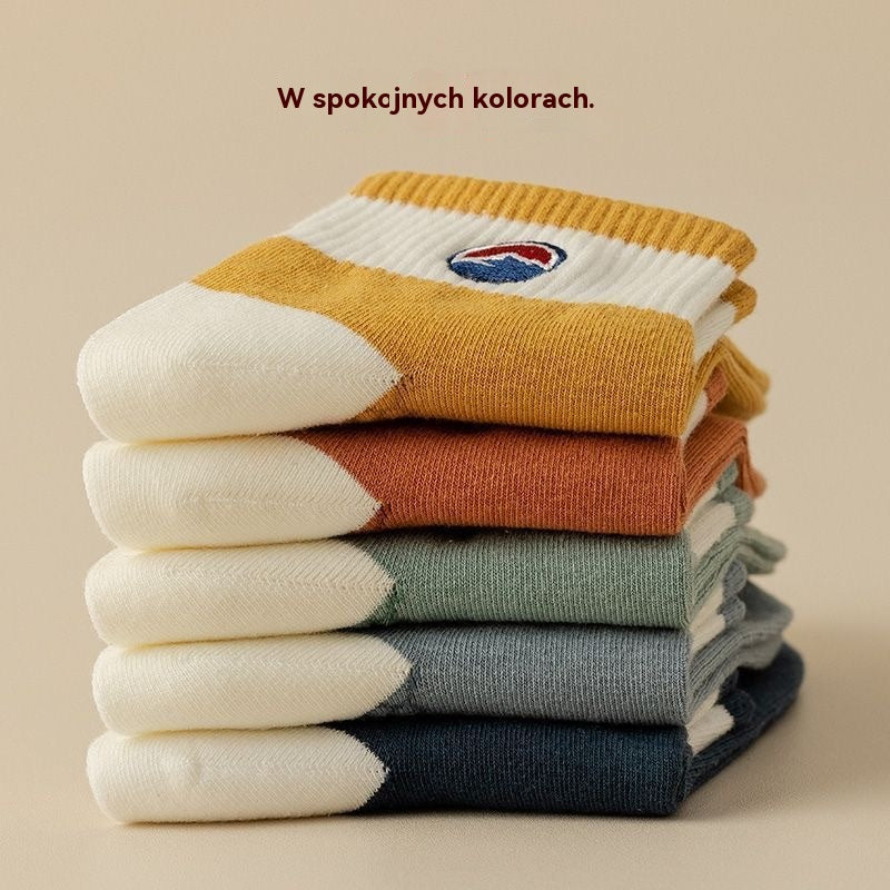 【20 par】🧦🌈Męskie, oddychające, odprowadzające pot skarpetki sportowe do połowy łydki