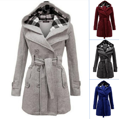 🔥【S-3XL】Ženska topla jakna s kapuljačom srednje duljine